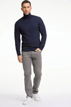 Lindbergh 100% merino roll neck knit Blå Outlet