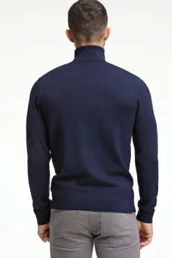 Lindbergh 100% merino roll neck knit Blå Outlet