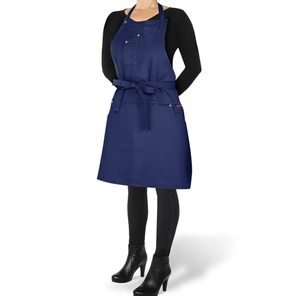 DutchDeluxes 5 Pocket Slim Fit Apron Dark Blue Discount