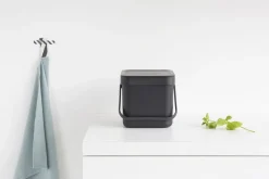 Brabantia Affaldsspand m/låg sort.kon. 6 ltr