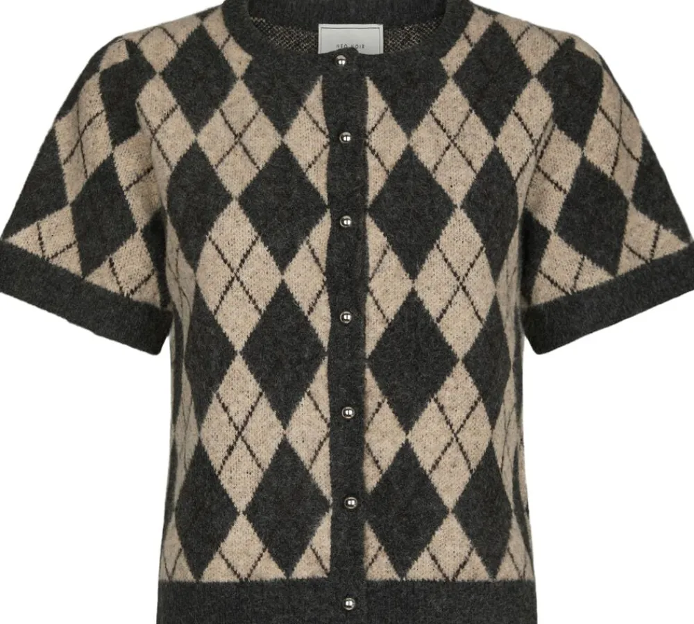 Allestar Check Knit Cardigan>Neo Noir Discount