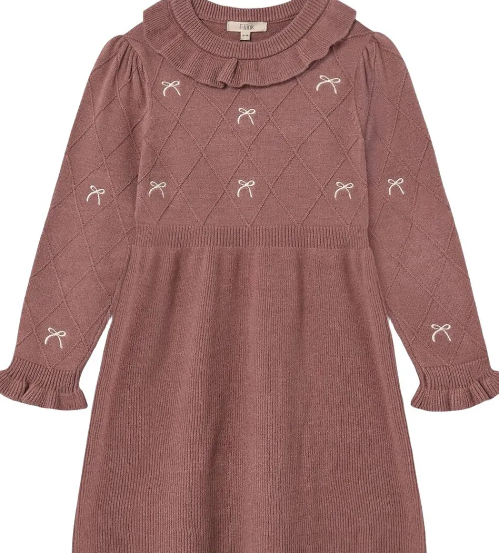 Fliink ALON BOW DRESS Ash rose Outlet