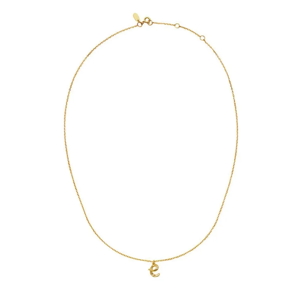 Maanesten Alphabet Necklace Gold New