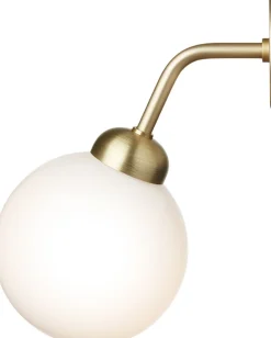 Nuura Apiales Wall Hard-wired, brushed brass / opal New