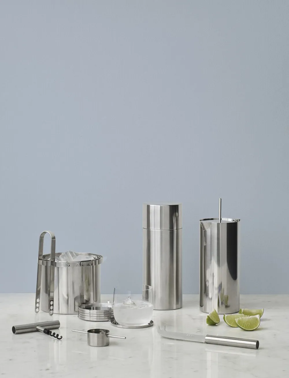 Stelton Arne Jacobsen martini mixer med mixer ske 1 l, steel