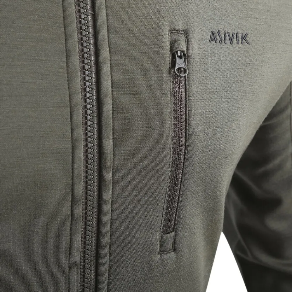 Asivik Adventure Mid uldfleece, herre Grøn Hot