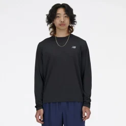 New Balance Athletics Langærmet T-shirt Sort Online