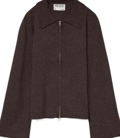 Aware AWHANNA LS KNIT CARDIGAN NOOS Chocolate torte Hot
