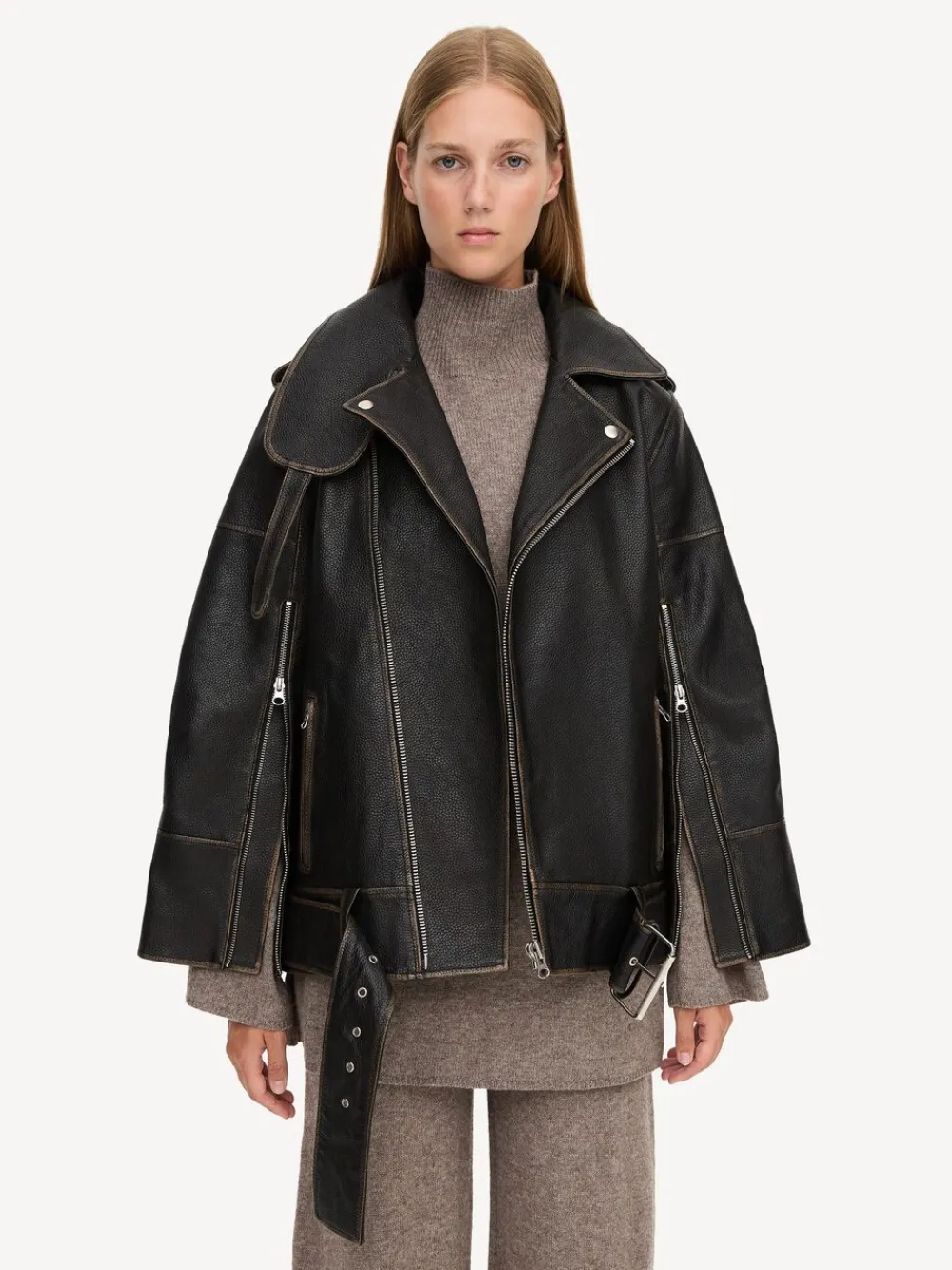 Beatrisse læderjakke>By Malene Birger Discount