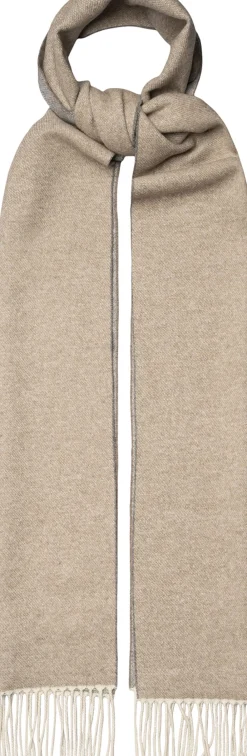 ETON Beige Solid Cashmere Scarf Lysebrun Discount