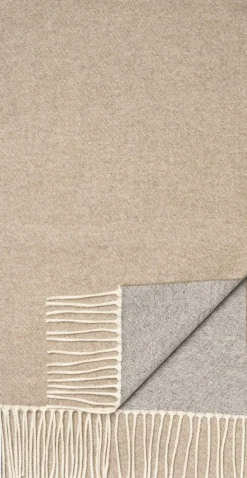 ETON Beige Solid Cashmere Scarf Lysebrun Discount