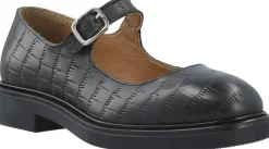 Dame Bianco BIAADDA Mary Jane Croco Embossed Leather