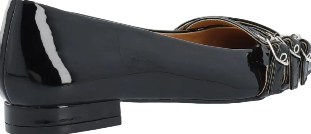 BIABARI Pointy Flat Buckle Faux Leather>Bianco Clearance