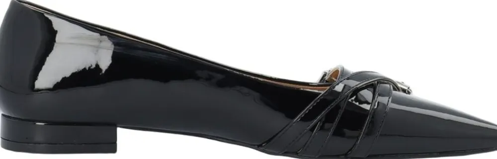 BIABARI Pointy Flat Buckle Faux Leather>Bianco Clearance