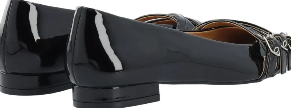 BIABARI Pointy Flat Buckle Faux Leather>Bianco Clearance