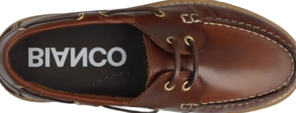 BIACAPRI Boat Shoe Pull Up Leather>Bianco Hot