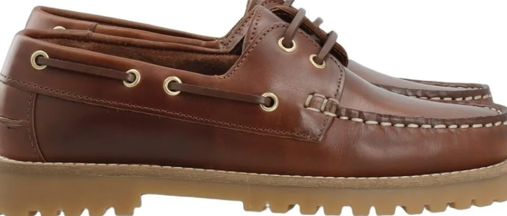 BIACAPRI Boat Shoe Pull Up Leather>Bianco Hot