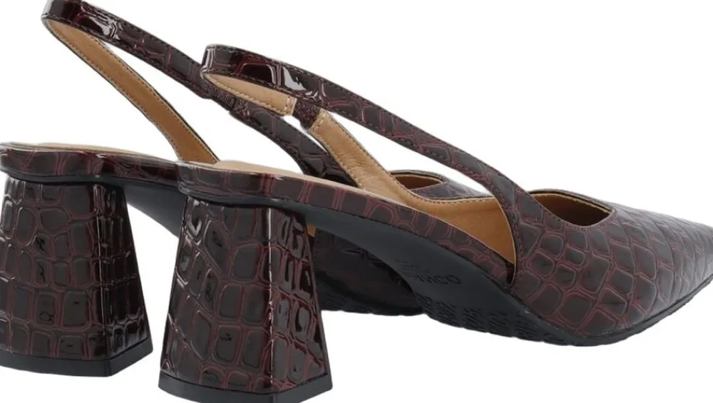 BIAMARALYN Slingback Croco Patent>Bianco Clearance