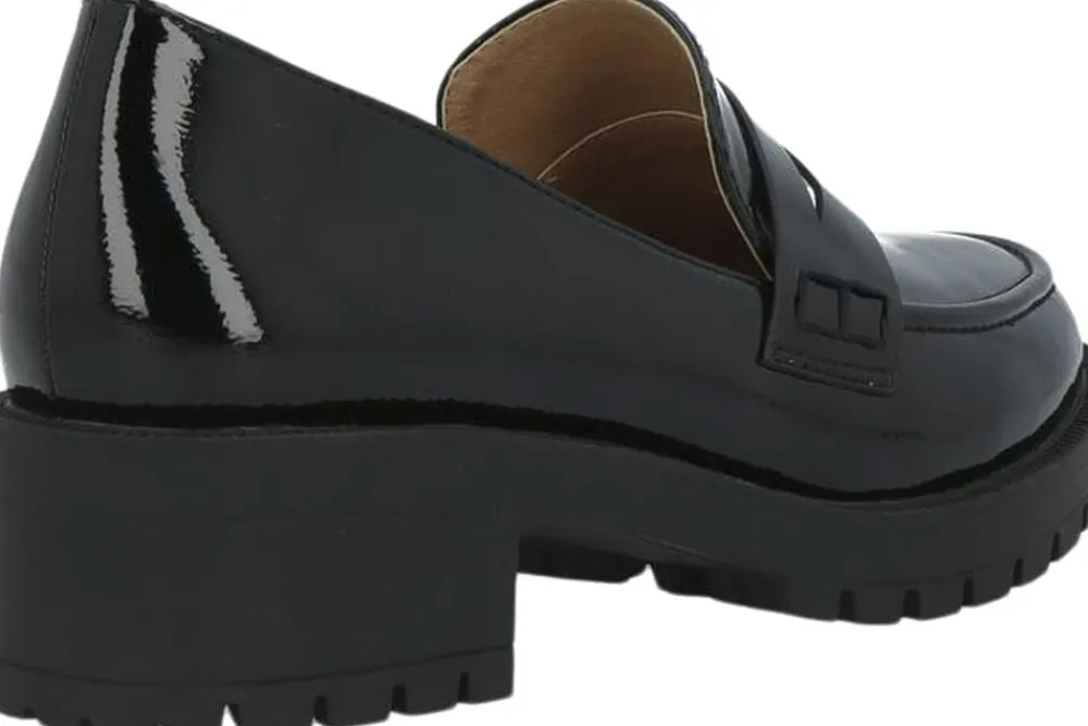 Bianco BIAPEARL Simple Penny Loafer Patent Aquarius Black Hot