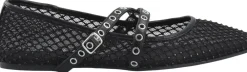 Dame Bianco BIAROSE Karré Cross Mary Jane Rhinestone Mesh