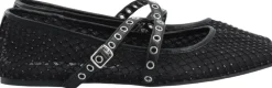 Dame Bianco BIAROSE Karré Cross Mary Jane Rhinestone Mesh