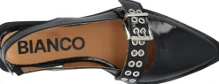 Bianco BIAVICTORIA Single Buckle Slingback Leather Black nappalak Sale