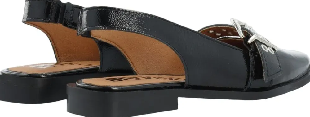Bianco BIAVICTORIA Single Buckle Slingback Leather Black nappalak Sale