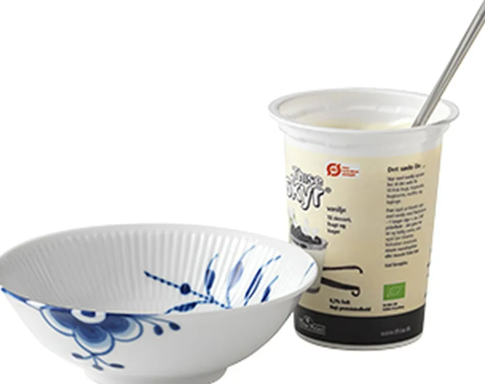 Blå Mega Riflet 35 cl. portionsskål>Royal Copenhagen