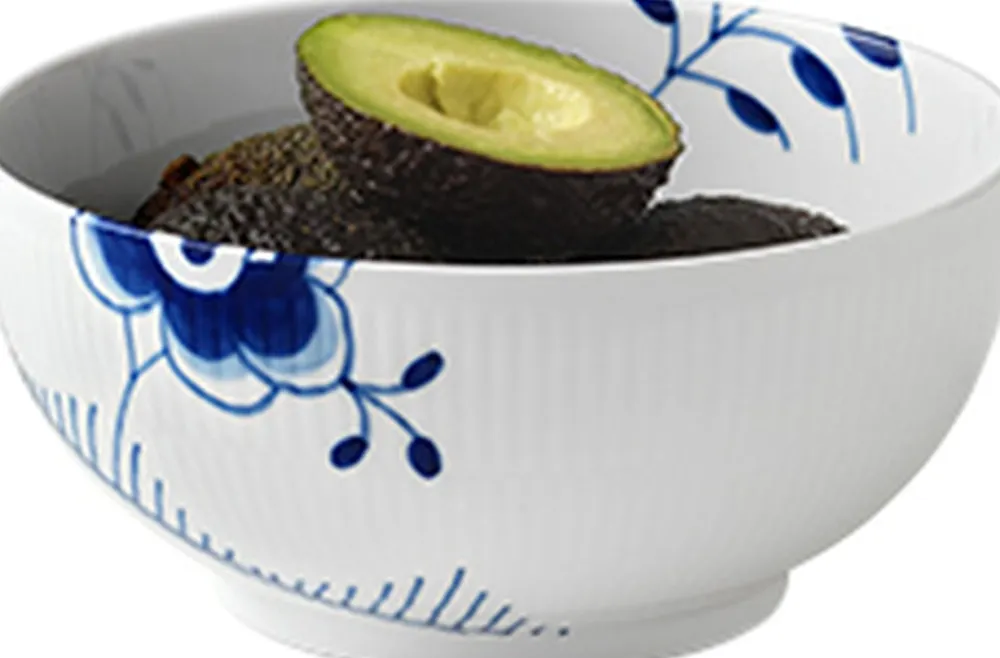 Royal Copenhagen Blå Mega Riflet 110 cl. skål