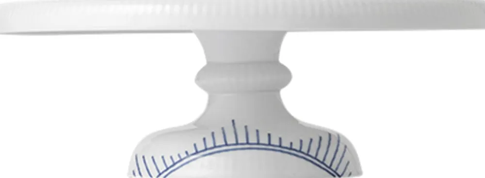 Blå Mega Riflet 29,5 cm Fad på fod>Royal Copenhagen Online