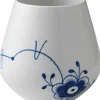 Royal Copenhagen Blå Mega Riflet 15 cm. vase - mellem Sale