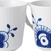 BLÅ MEGA RIFLET 2-PAK KRUS 28 CL>Royal Copenhagen New