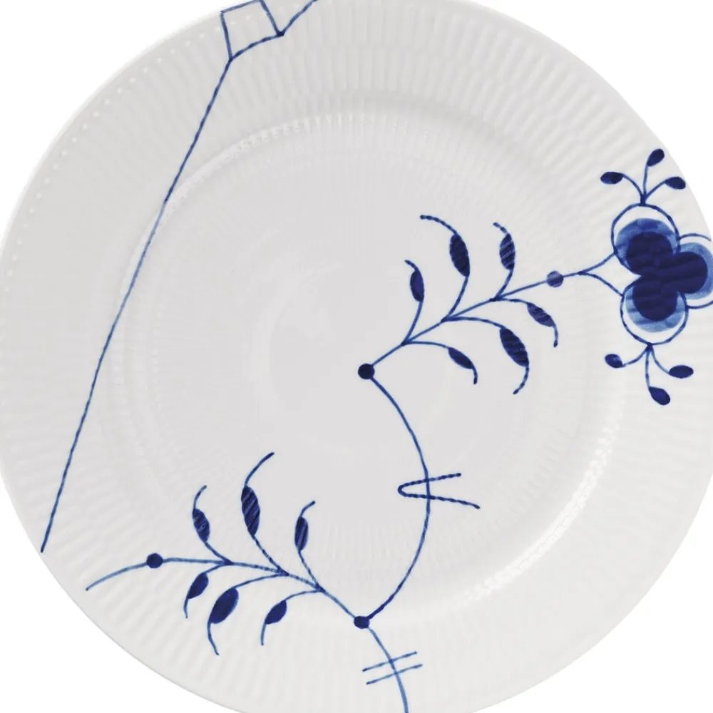 Royal Copenhagen Blå Mega Riflet tallerken Limited Edition, 27 cm. , Dekoration 9 Clearance