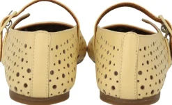 ANGULUS Blød ballerina med dekorativt hulmø 2713 mellow yellow Clearance