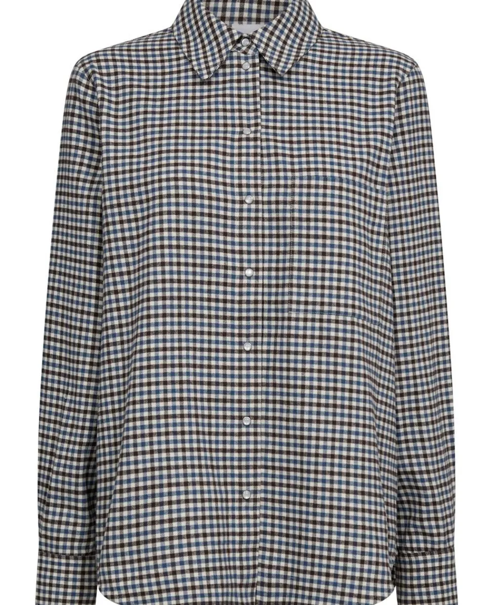 Lala Berlin Blouse Bo Blue/brown check Outlet