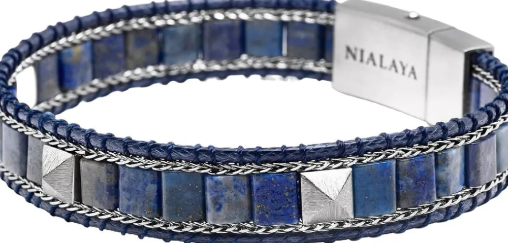 Lapis Stud Bracelet>Nialaya New