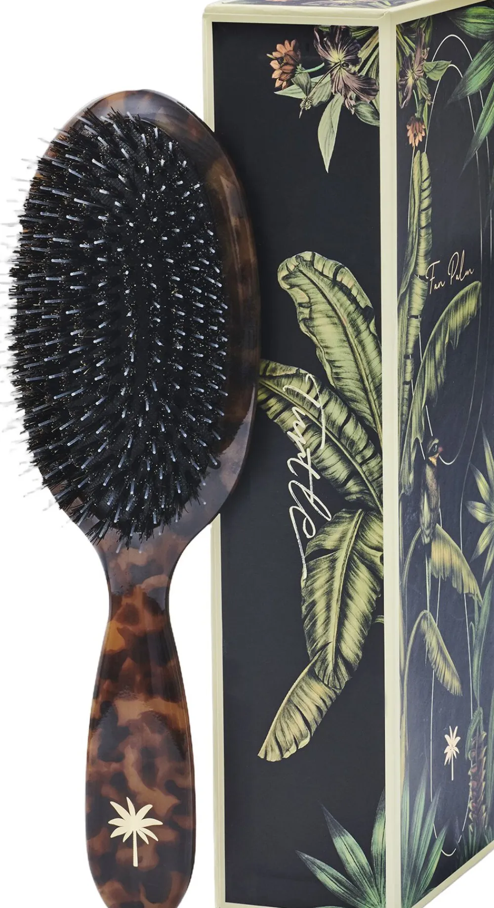 Fan Palm Boar- & Nylon Brush turtle medium Clearance