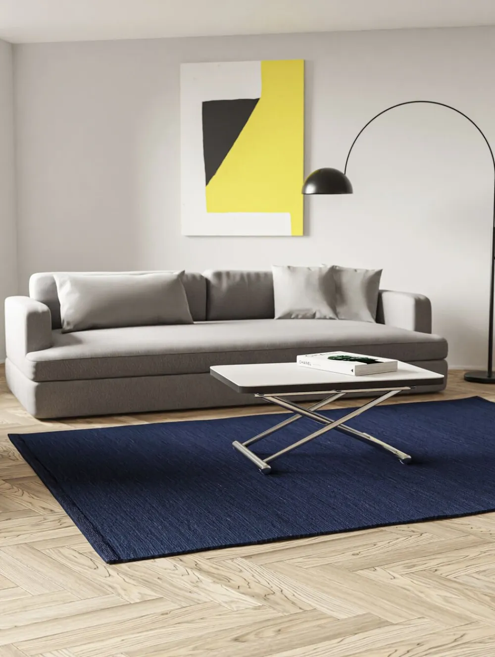 Rug Solid Bomuldstæppe, Blueberry