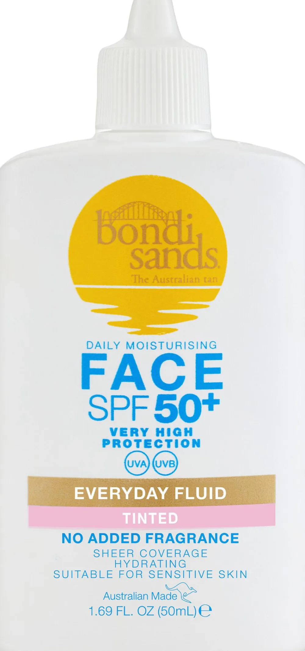 Bondi Sands Spf 50+ Everyday Tinted Face Fluid 50 ml New