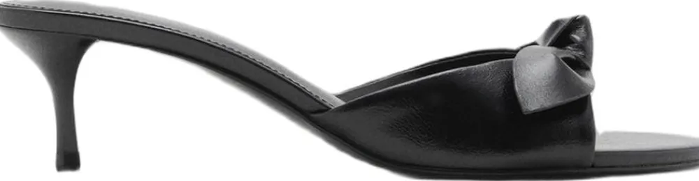 MANGO Bow heel sandals Black Discount
