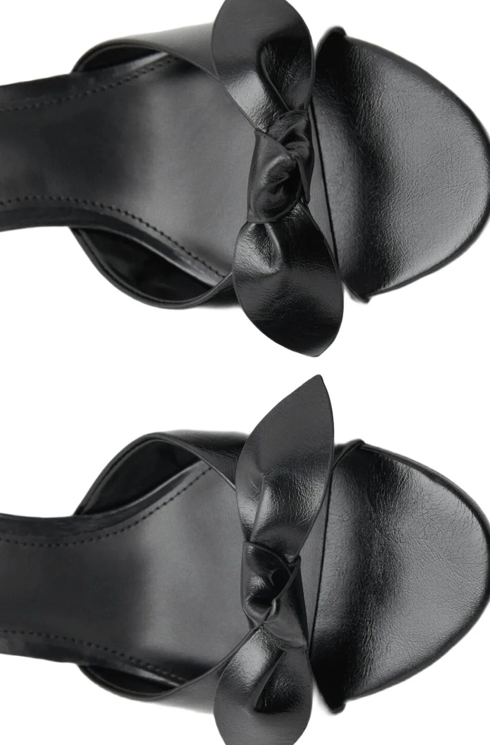 MANGO Bow heel sandals Black Discount