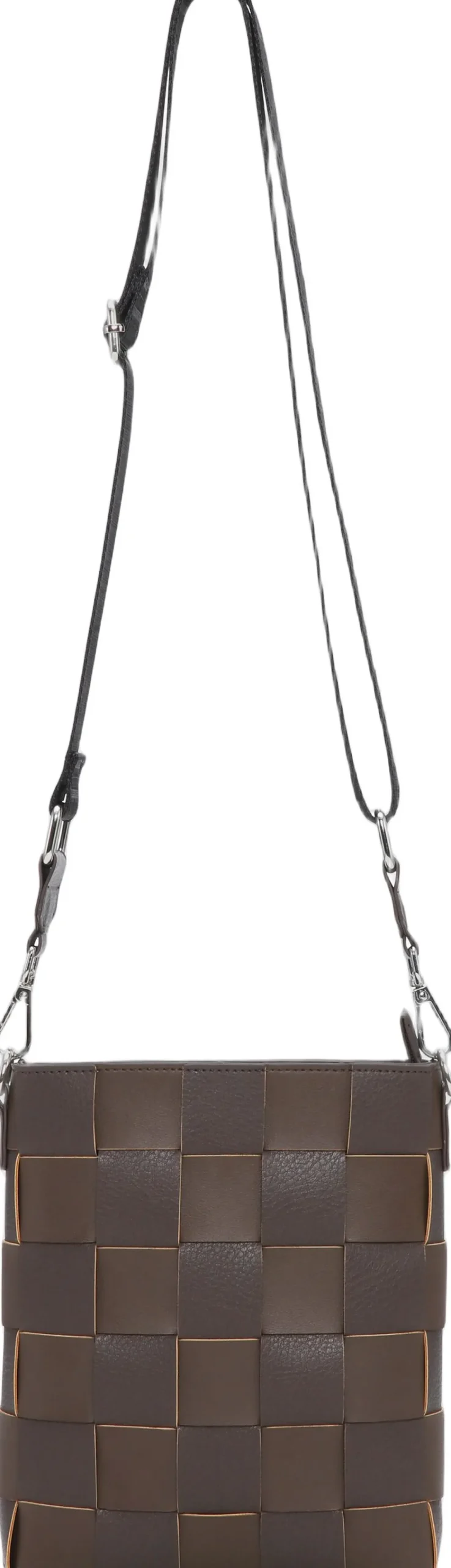 ILSE JACOBSEN Braided Squared Cross-Body Chocolate brown Discount