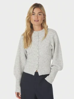 Neo Noir Briano Soft Knit Cardigan Light grey melange Hot