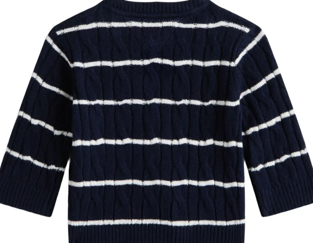 Tommy Hilfiger CABLE SWEATER Dark night navy stripes New