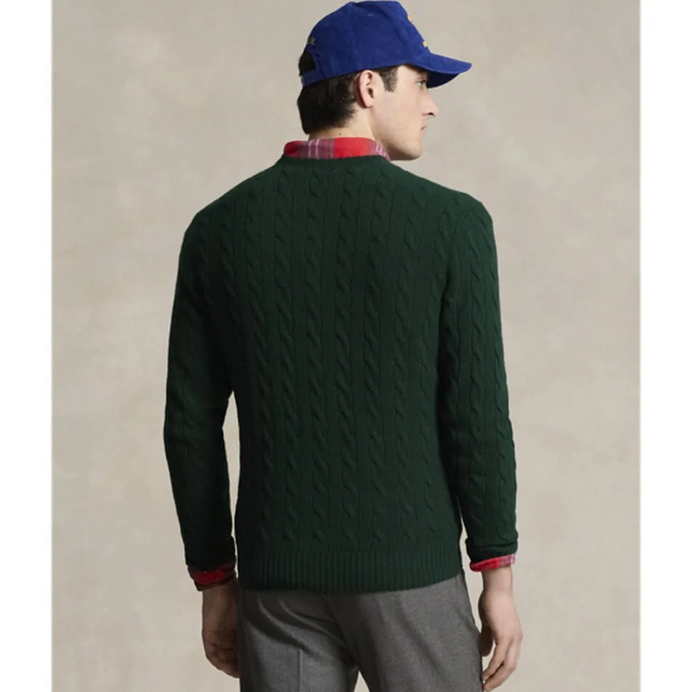 Polo Ralph Lauren Cable-Knit Wool-Cashmere Sweater Moss agate Online