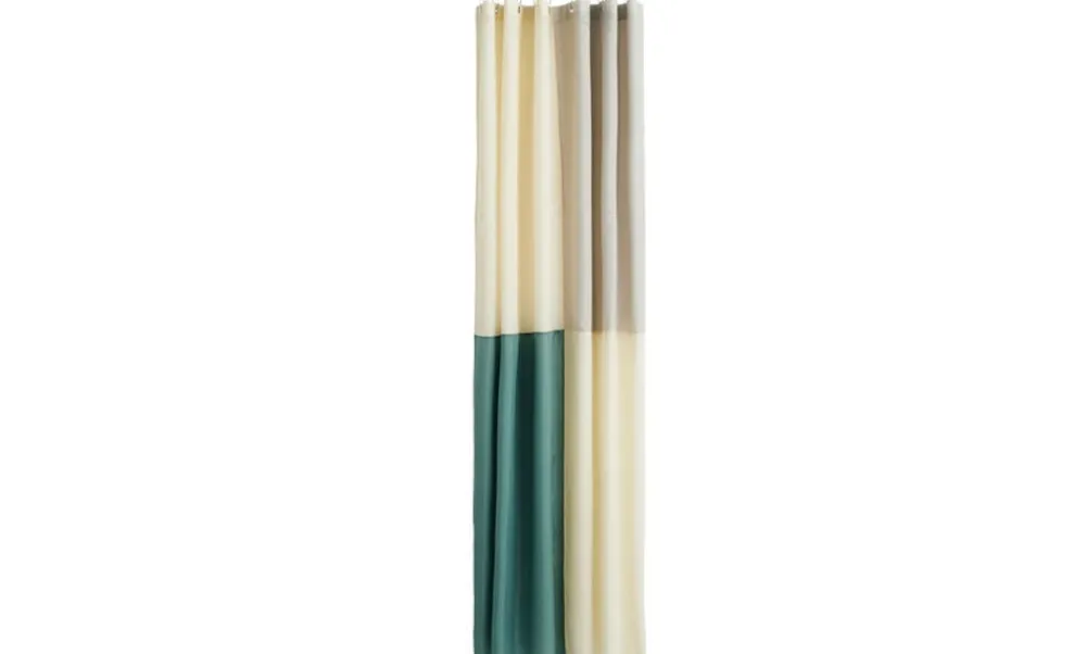 Hay Check Shower Curtain-Green Outlet