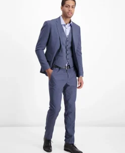 Lindbergh Checked mens suit Blue check