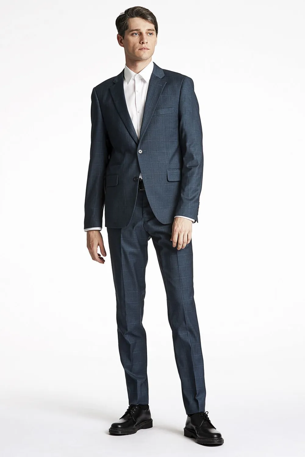 Lindbergh Checked mens suit Blue check