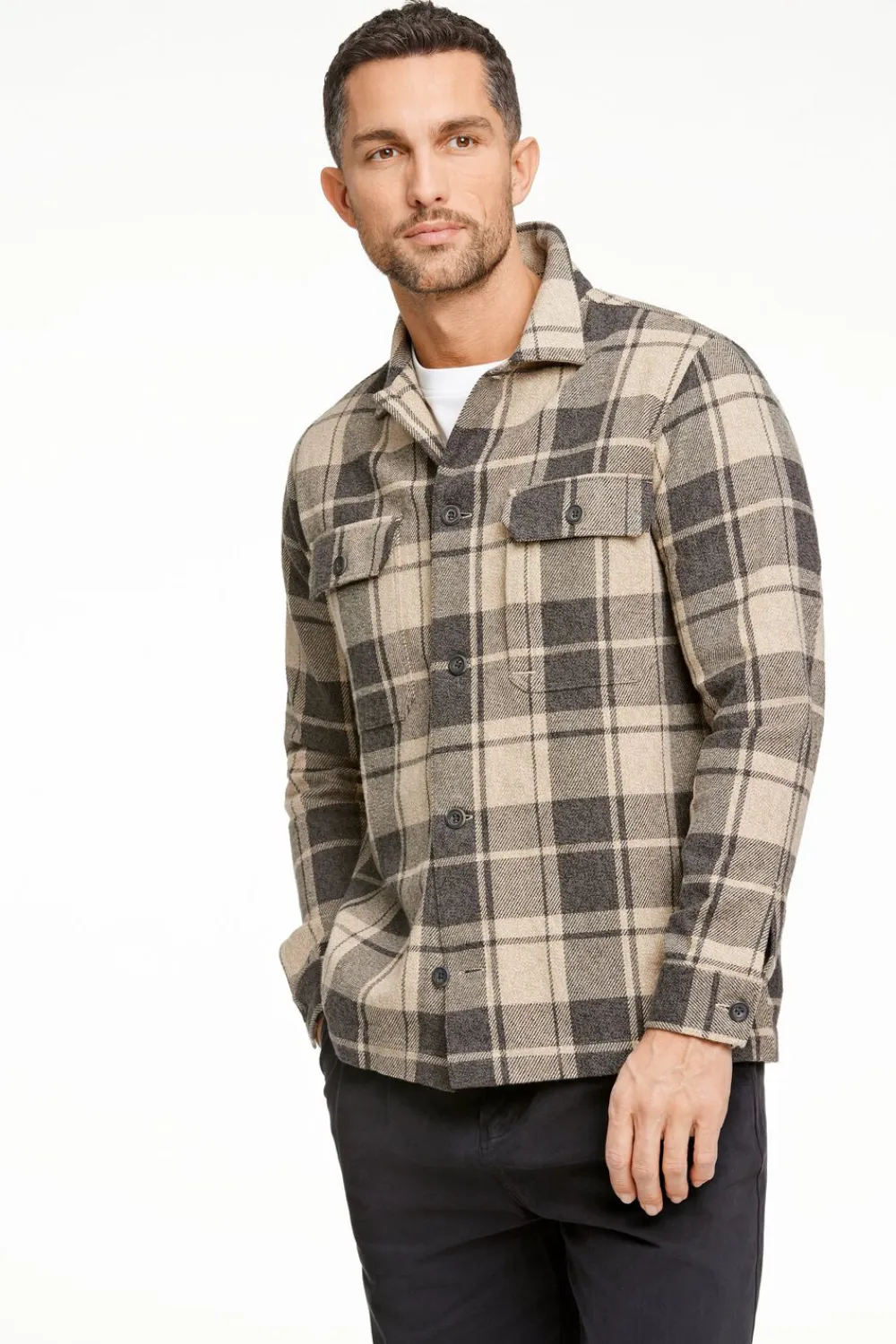 Checked overshirt L/S>Lindbergh Online