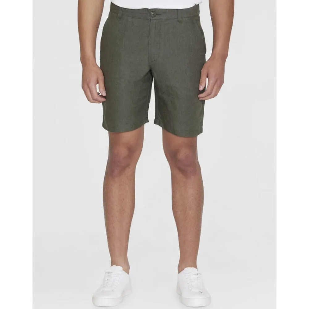 CHUCK regular linen shorts - GOTS/Vegan>Knowledge Cotton Apparel Hot